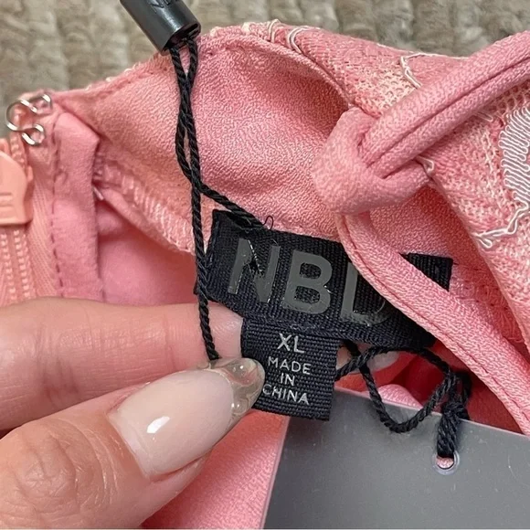 NBD Marilyn Blush & Ivory Lace Sleeveless Dress Size XL Women - Picture 10 of 15